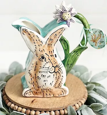 NEW Blue Sky Clayworks Easter Bunny Rabbit Teapot Pitcher 2022 • $32.95