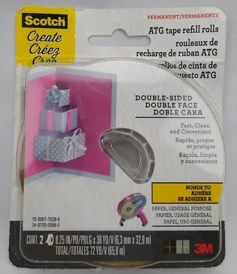 £9.66 • Buy Scotch ATG Tape Refill Rolls, Double Sided 2pk