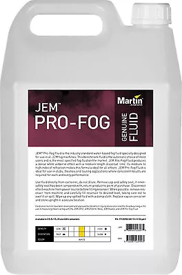 MARTIN JEM Pro Fog /Smoke Fluid 5 Litre Bottle • £47.99
