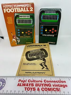 Vintage 1978 Mattel Electronics Football 2 Handheld Game In Box WOrks Inv-0990 • $99.95