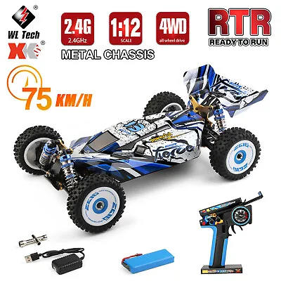 WLtoys 124017 1:12 2.4GH 4WD RC Car 75km/h Speed Off-Road RTR Metal Chassis Y4V2 • $125.95