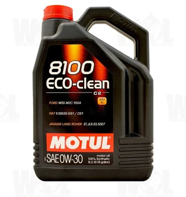 £54.99 • Buy Motul 8100 Eco-Clean 0w-30 0w30 Fully Synthetic Car Engine Oil 102889