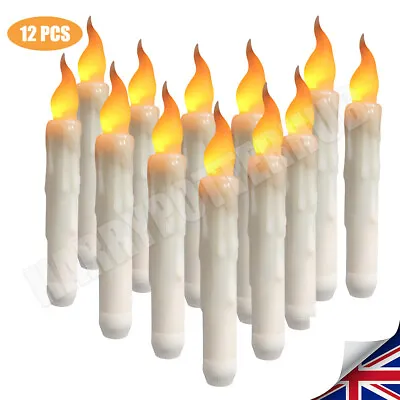 LED Flameless Taper Flickering Battery Operated Candles Lights Party Decor UK • £5.99