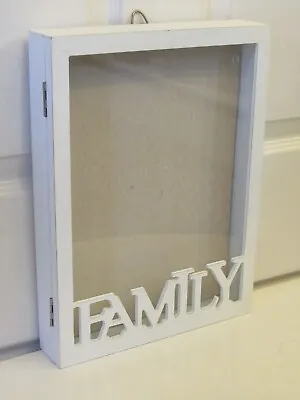 Lovely White Wood 'Family' Boxed Photo Frame Box Picture Frame • £5