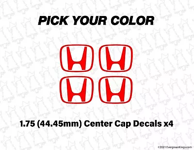 1.75 Inch Center Cap Rim H Logo Decals For Civic SI CRX Del Sol EK EF EG EP3 JDM • $4.95