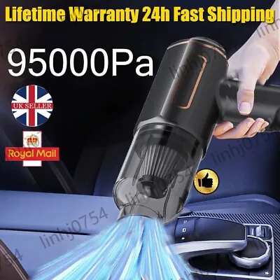 Wireless Vacuum Cleaner Car Handheld Vaccum Mini Power Suction USB Rechargeable • £13.82
