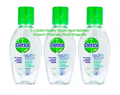 3 X Dettol Healthy Touch Liquid Antibacterial Instant Hand Sanitizer 50ml • $21.95