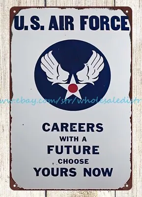 Bedroom Wall Prints US Army Air Force Military Careers Metal Tin Sign • $18.96