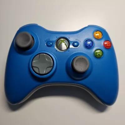 Official OEM Microsoft Xbox 360 Wireless Controller Blue Gray TESTED & CLEANED • $25.31