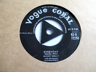 BUDDY HOLLY 1957 VOGUE-CORAL Q72293 MEGA RARE FIRST PRESS PEGGY SUE C/w EVERYDAY • £75