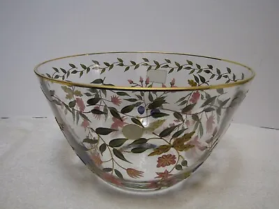 Amelia By Crystal Clear Industries Hand Painted Bowl Made In Romania 10.5  × 6  • $24.95