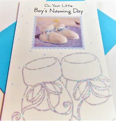 Boy's Naming Day Greetings Card.....On Your Little Boy's Naming Day • £1.99