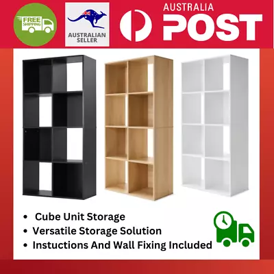 8 Cube Storage Shelf Display Cabinet Cupboard Bookshelf Unit Toy Book Organizer • $67.95