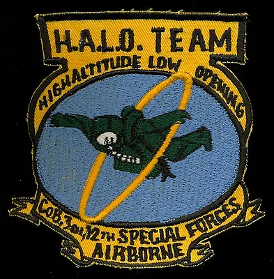 US Army Co B 12th Special Forces Airborne HALO Team Patch S-20 • £14.48