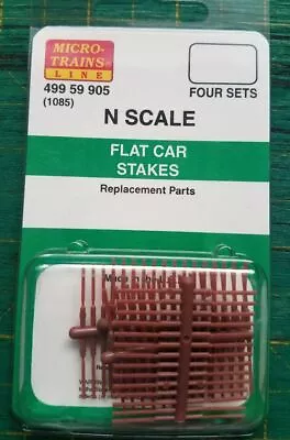 N Scale MICRO TRAINS  499 59 905 Flat Car Stakes  1085  Parts   4 Sets • $8.40