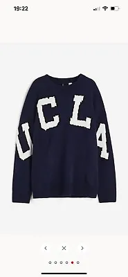 H&M UCLA Oversized Fine Knit Jumper Medium Sold Out • £10