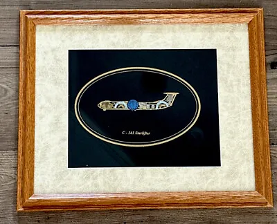 Vintage Framed C 141 Starlifter Airplane Wall Art Print Made From Watch Parts • $24.99