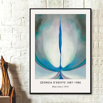 Georgia O'Keeffe Posters -  Blue Line 1919 - Vintage Art Paintings Art • $24.99