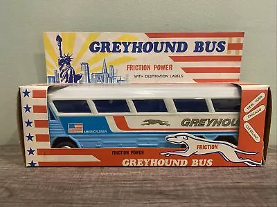 Vintage Greyhound Gmc Americruiser Bus Friction Power Toy In Original Box • $10.99