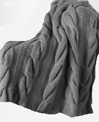 Lovely Easy Knit Cable Blanket- Kntting Pattern- Lovely In Super Chunky Wool • £2.15