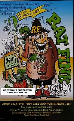 14th Annual (2016) Original Rat Fink Reunion Poster LIMITED • $20