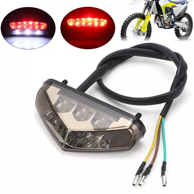 Motorcycle LED Enduro Fender Lamp Stop Brake Light Rear Tail Light For Dirt Bike • $9.99