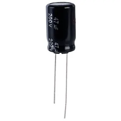 Panasonic 47uF 20% 200V 105degc Radial Aluminium Electrolytic Capacitor (2 Pack) • £4.12