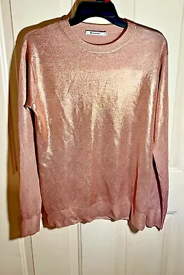 T By Alexander Wang Gorgeous Metallic Rose Gold Sweater XSmall • $12.99