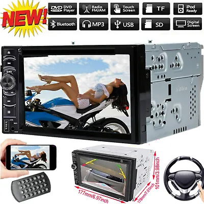 $101.04 • Buy Fit For TOYOTA RAV4 Corolla Camry 2 DIN Car Stereo CD DVD Radio HD AUX Bluetooth