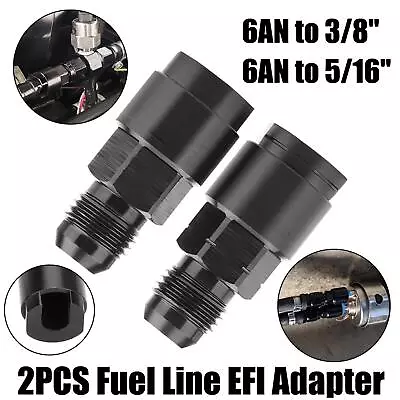 AU 2Pack Fuel Line EFI Rail Adapter AN6 To 5/16  & 3/8  Fittings Feed Return LS1 • $12.47