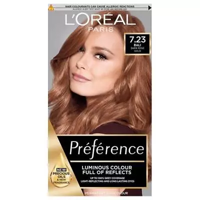 L'Oreal Preference Permanent Colour 7.23 Bali Dark Rose Gold • £12.97