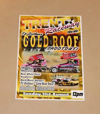 2022 Trent Raceway Outlaw F2 Gold Roof & Bangers Programme 21 August • £1.35