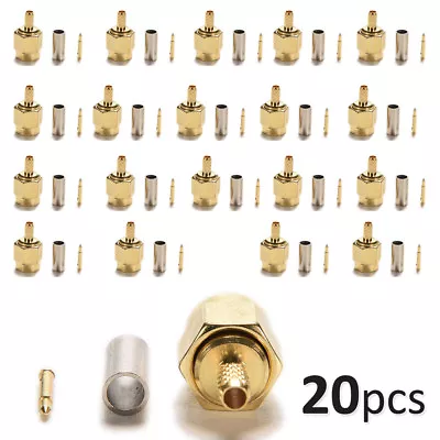 20 Pcs SMA Male Plug Connector Crimp RG174 RG316 LMR100 Cable Straight Adapter • $9.90