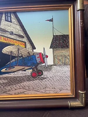 H.hargrove Paintings Airplane In Airplane Hangar • $45