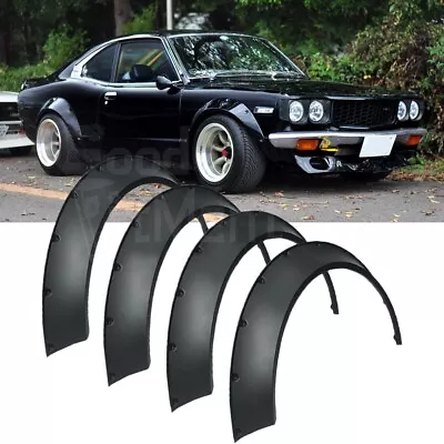 For Mazda RX3 RX-3 4.5  Car Fender Flares Extra Wide Body Kit Wheel Arches Black • $109.42