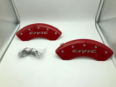 Mgp Caliper Covers 2012-2015 Honda Civic Fronts Red Previous Installed • $99