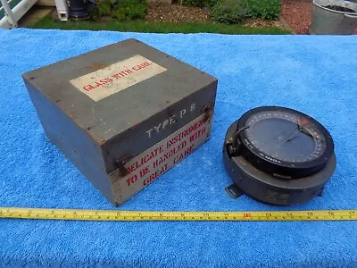 WW2 AM 1940s (1942 / 43 ?) RAF Air Ministry P8 Compass In Box. • £95