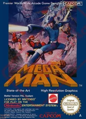 MEGA MAN Wall Poster Vintage Retro Promo Video Game 001 - POSTER 20x30 • $18.99