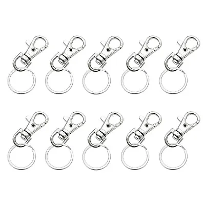 £1.52 • Buy Lobster Swivel Clasps Trigger Clips Snap Hooks With Round Key Ring Buckle Ring 