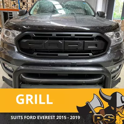 Ford Everest Raptor Grill To Suit All Everest Models 2015 - 2019 Black Matte • $269