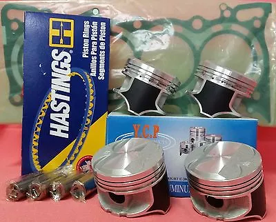 YCP P29 76mm Teflon Coated Pistons High Comp+Rings+Genuine Honda Gasket D16 D15  • $1225