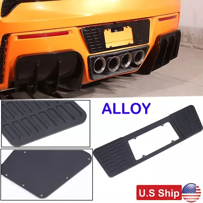 Black Alloy Rear License Plate Filler Panel Fit For Corvette C7 2014-19 US • $63.99