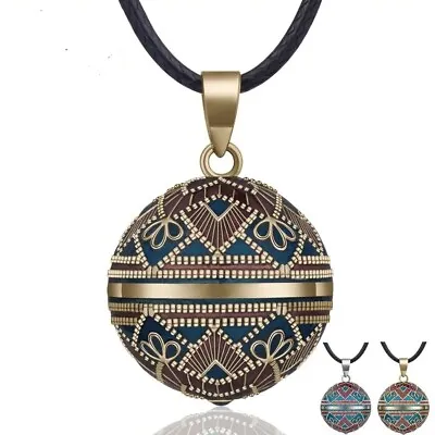 Women Pregnancy Pendant Necklace 20mm Vintage Mexican Bola Harmony Chime Ball • $24.29
