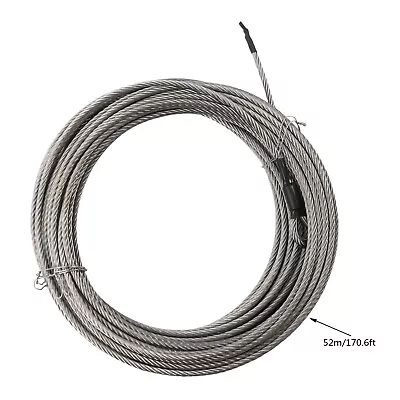 304 Stainless Steel Wire Rope Cable 52m 8mm/5/16'' Diameter For DIY 1570Mpa  • $74.26