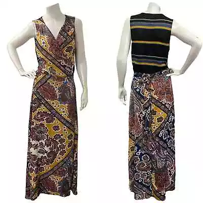 Tiny By Anthropologie Mountaire Maxi Dress Sleeveless Boho Wrap Slit Size Medium • $125