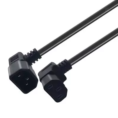 IEC 320 C13 Female To C14 Male Angle Power Cables Adapter • £11.42