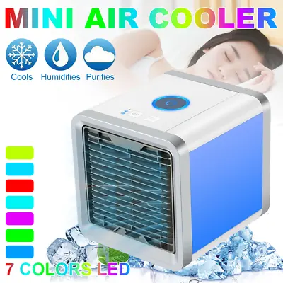 $18.85 • Buy Portable Mini Air Cooler Fan Air Conditioner Cooling Fan Humidifier Desk USB Fan