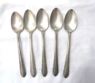 Lot Of 5 WM Rogers Sectional IS Regent 1939 Large Soup Spoons Tablespoons 8.5  • $11.99