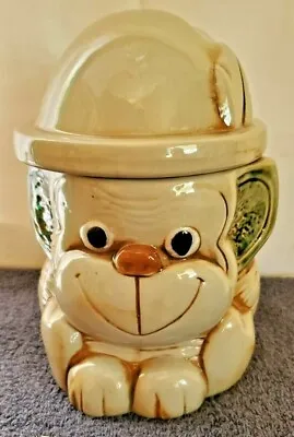  Vintage Monkey Cookie Jar With Hat Lid 8 Inch • $27.86