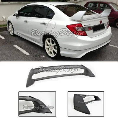 Rear Trunk Wing Spoiler For 06-11 Honda Civic Sedan FD2 FA2 Mugen RR ABS Plastic • $99.98